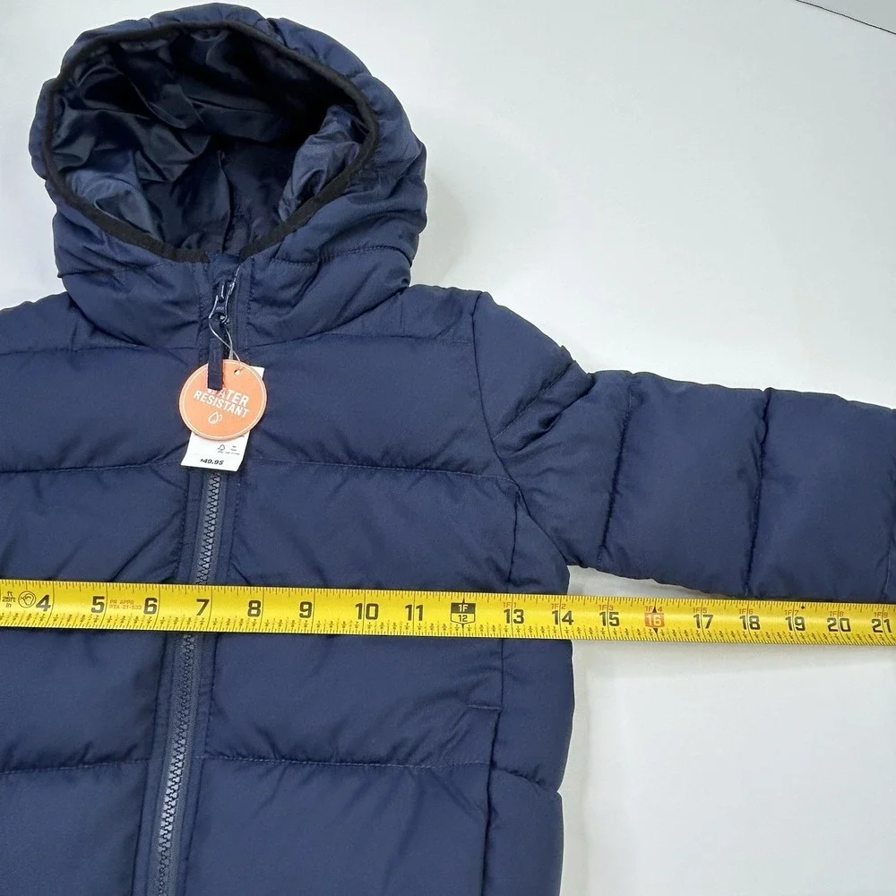 The Children's PLACE Toddler Boys 4T Hooded Puffer‎ Jacket Blue Water Resistant
